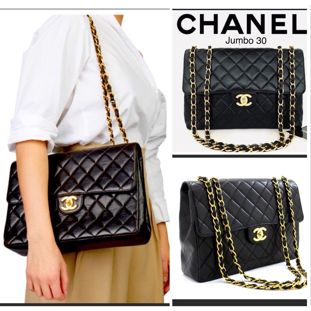 CHANEL Jumbo 30🤩11.8”🤩24K Hardware Amazing cond🤩Box Card Duster Org pamphlets